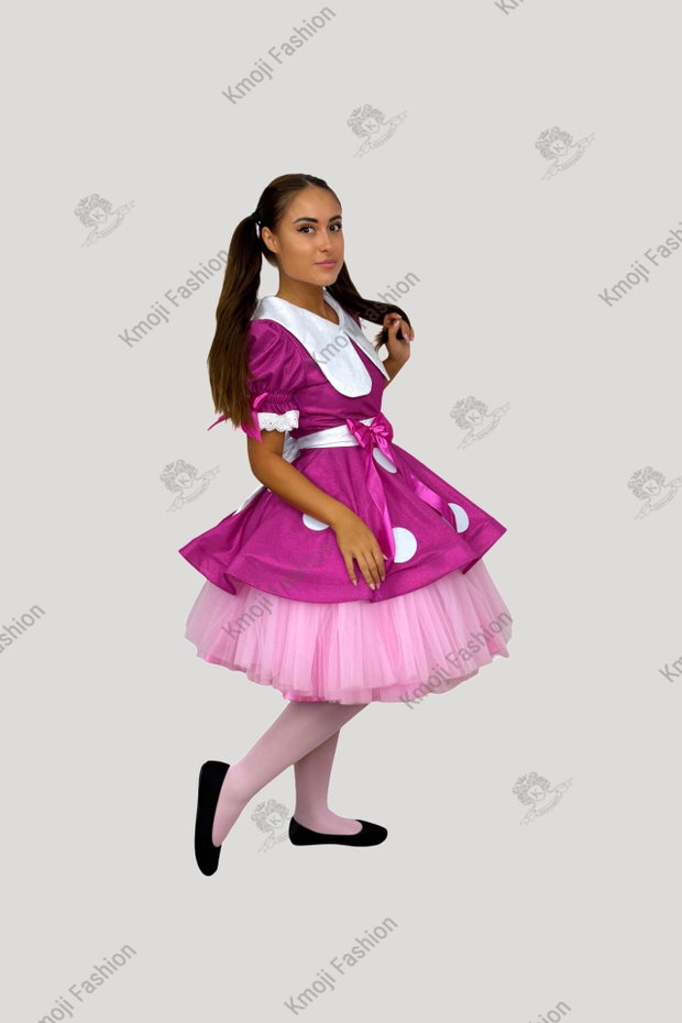 Rochie Minnie Mouse Glitter Ciclam Adult