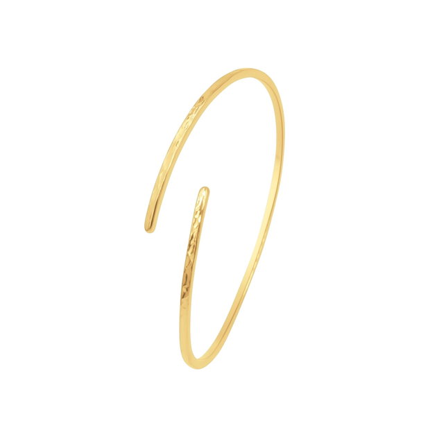 Bratara tip bangle reglabila, texturata, argint