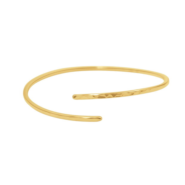 Bratara tip bangle reglabila, texturata, argint