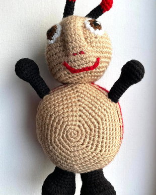 Amigurumi, buburuza Ruza, jucarie crosetata