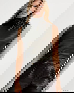 Nanushka bluză culoarea verde, uni, NW25PFTP02169