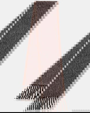 Liviana Conti eșarfă cu lână culoarea maro, cu imprimeu, A5WF56