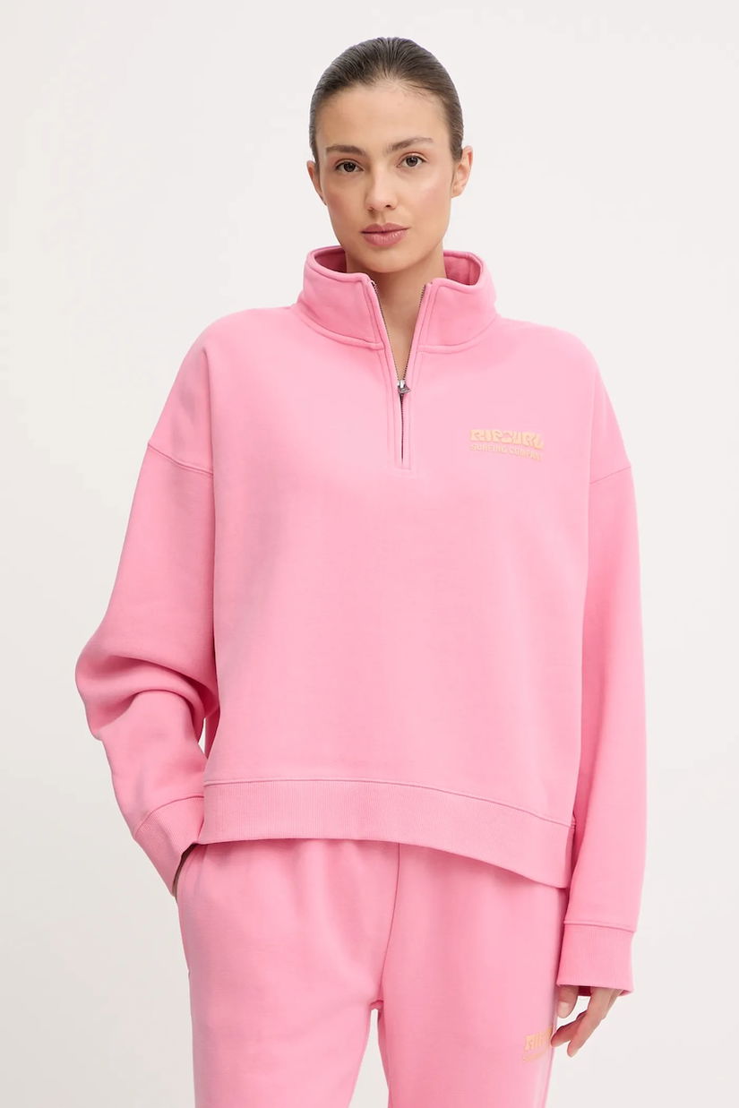 Rip Curl bluză SURF PUFF culoarea roz, cu imprimeu, 07WWFL