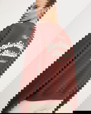 New Balance bluză culoarea maro, cu imprimeu, WT53516ROK