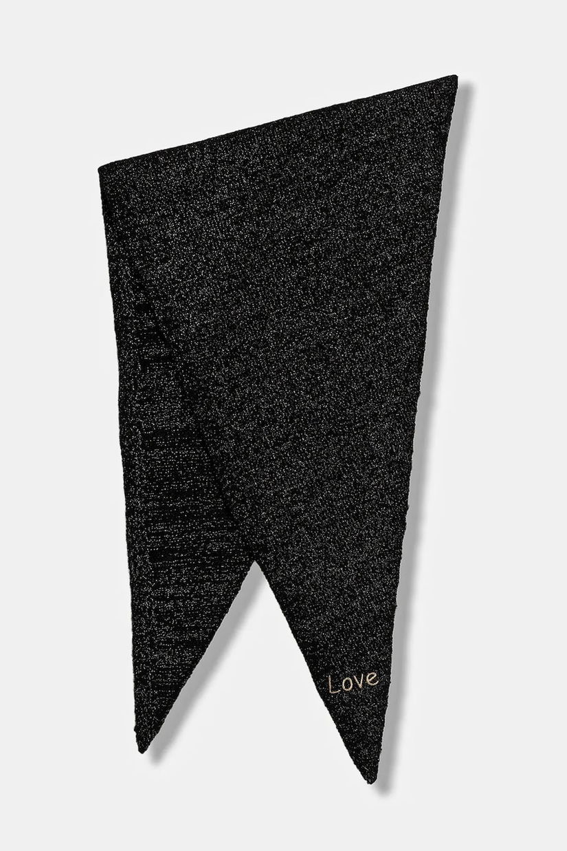 Morgan fular culoarea negru, uni, 5ELOVE