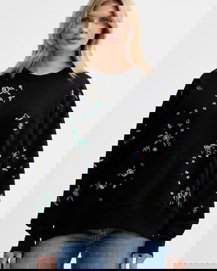 PS Paul Smith hanorac de bumbac culoarea negru, cu imprimeu, W2R-185V-TP5177