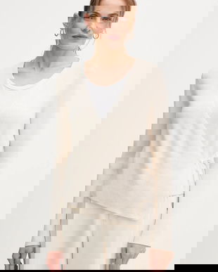 OUI cardigan culoarea bej, 86069