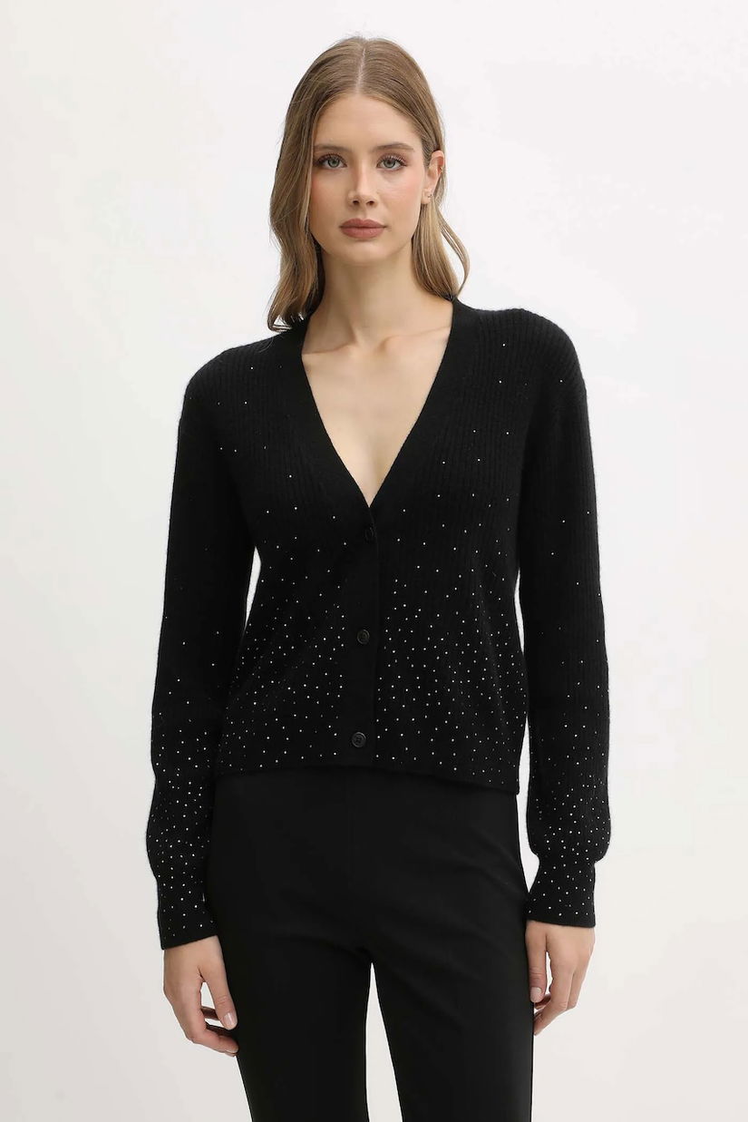 FROM FUTURE cardigan din cașmir culoarea negru, light, WPC03297