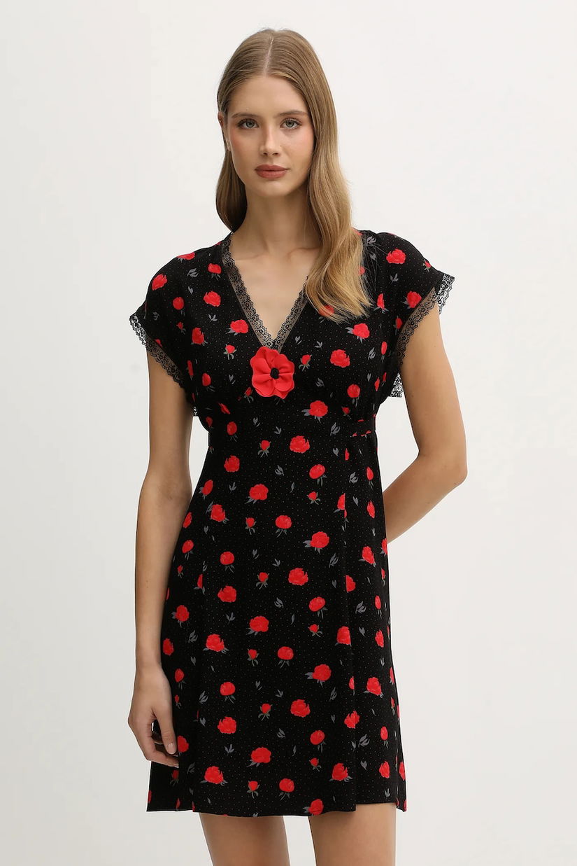 The Sleeper rochie culoarea negru, mini, drept, PMNDR02F017L