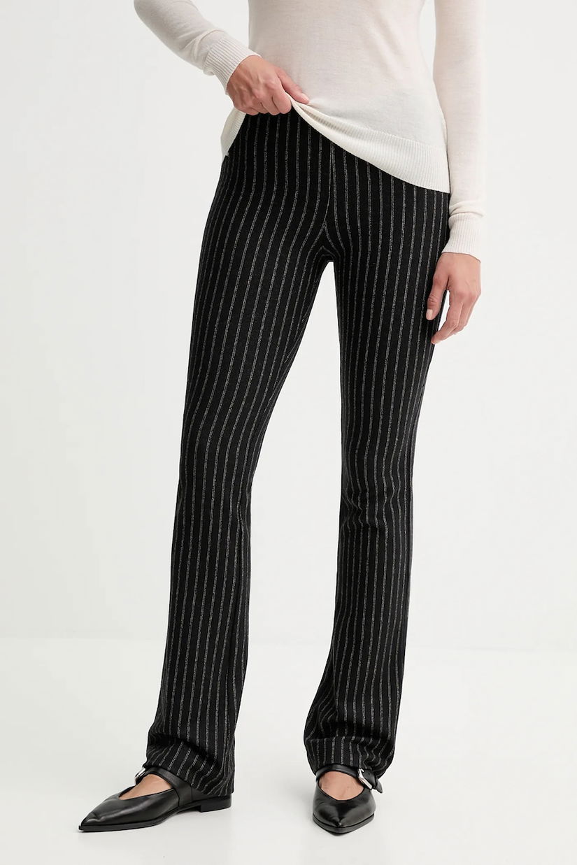 Sessun pantaloni culoarea negru, drept, medium waist, 25107035