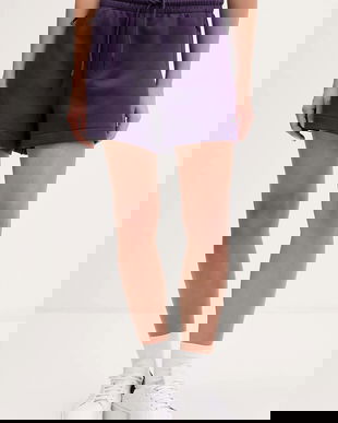 adidas pantaloni scurți adidas x Z.N.E culoarea violet, cu imprimeu, high waist, JW7762