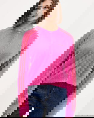 adidas Originals cardigan Fluffy Cardigan culoarea roz, light, JW3645