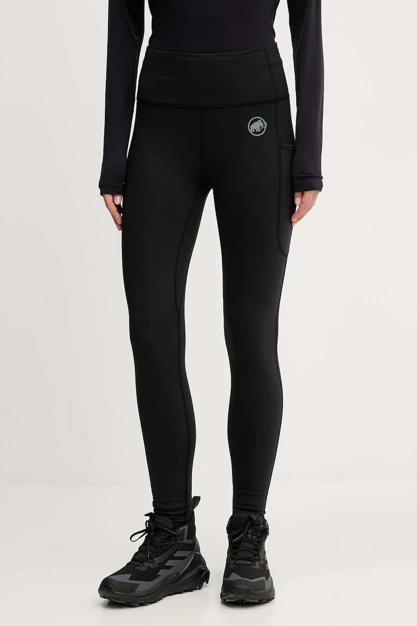 Mammut leggins sport Crag Winter culoarea negru, cu imprimeu, 1022.02700