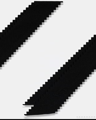 Coach eșarfă cu lână culoarea negru, uni, 29CCL86