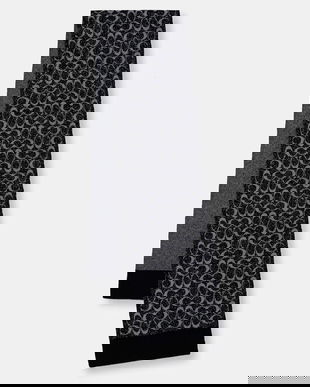 Coach eșarfă cu lână culoarea negru, uni, 29COWC540468