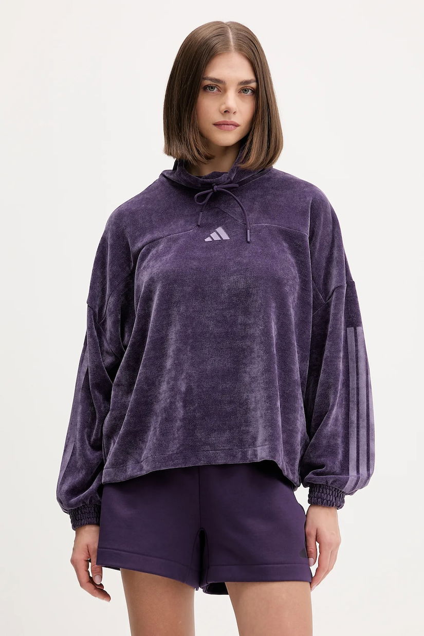 adidas bluză Tiro culoarea violet, uni, JM1809