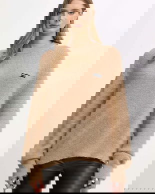 Rotate pulover din amestec de lână culoarea bej, light, 1146391753