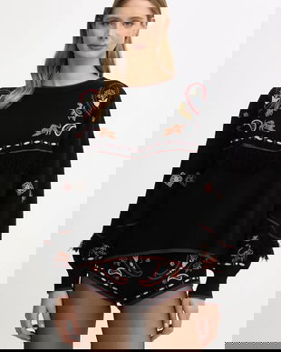 Never Fully Dressed pulover culoarea negru, NFDKN731