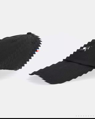 Tommy Jeans șapcă de baseball din bumbac culoarea negru, AW0AW17901