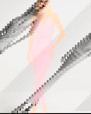 Nanushka rochie culoarea roz, maxi, evazați, NW25PFDR03533