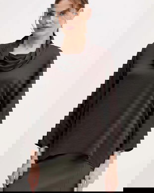 Joseph Ribkoff bluză culoarea maro, uni, 254217