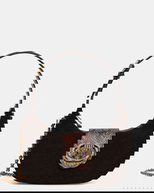 Kurt Geiger London geantă de mână din piele întoarsă CHELSEA culoarea maro, 3601139219