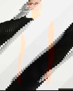 Morgan rochie culoarea negru, mini, evazați, RMSNOW