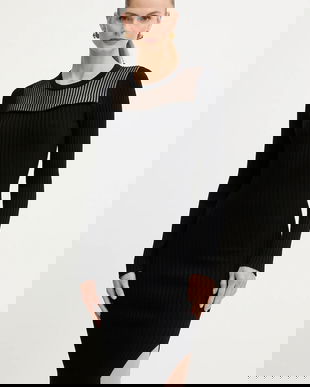 Morgan rochie culoarea negru, mini, mulată, RMAN