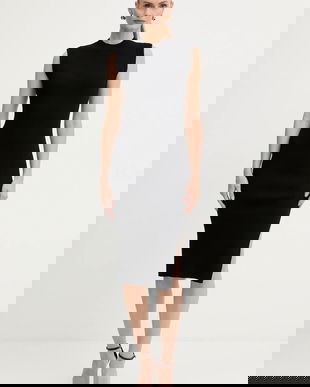 Morgan rochie culoarea negru, mini, mulată, RMLISEA