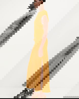 Answear.LAB rochie culoarea negru, maxi, evazati