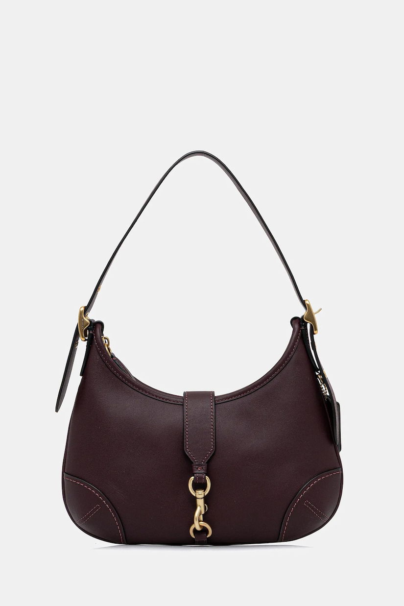 Coach poșetă de piele Hamptons culoarea negru, CW642