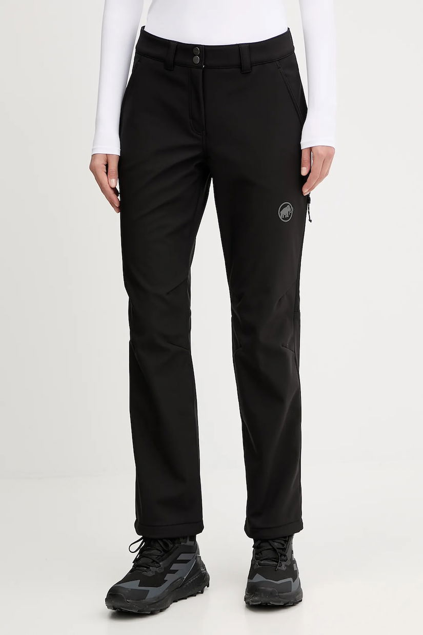 Mammut pantaloni sport Runbold Winter culoarea negru, drept, medium waist, 1021.01390