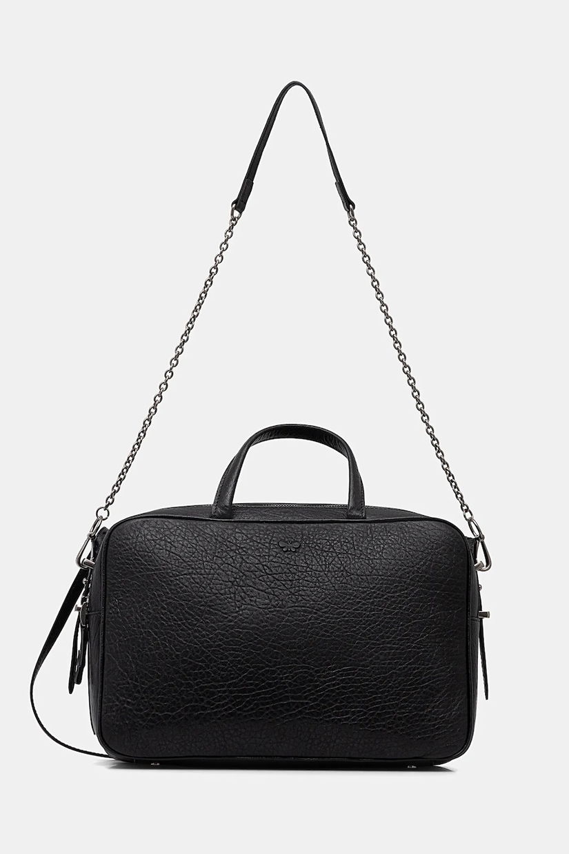 Weekend Max Mara poșetă de piele PALOS culoarea negru, 2525516085600
