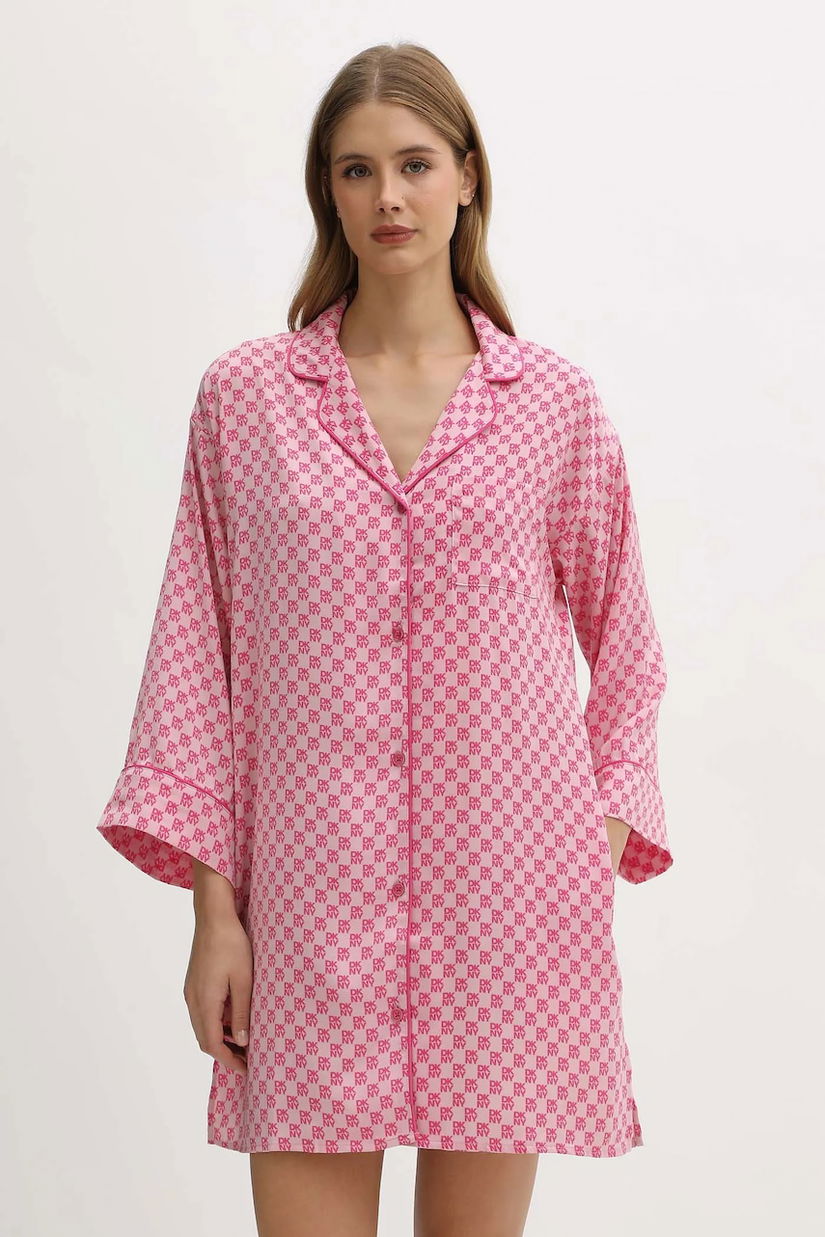 Dkny cămadă de noapte culoarea roz, YI30061