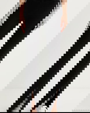 Versace Jeans Couture pantaloni culoarea negru, evazați, high waist, 79HAA103 J0092