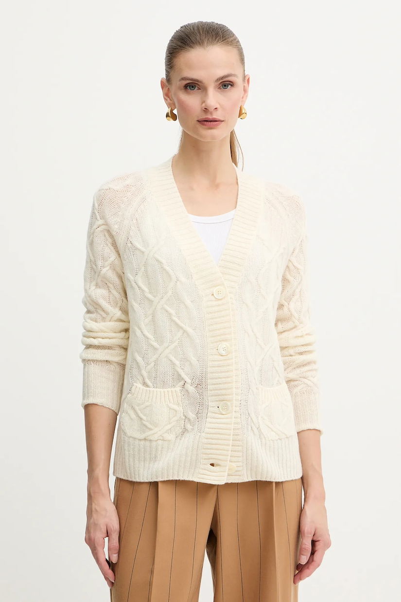 Ermanno Scervino LIFE cardigan din lână culoarea bej, light, D474N500DGE