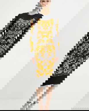 Versace Jeans Couture rochie culoarea negru, mini, mulată, 79HAO9P0 JS524