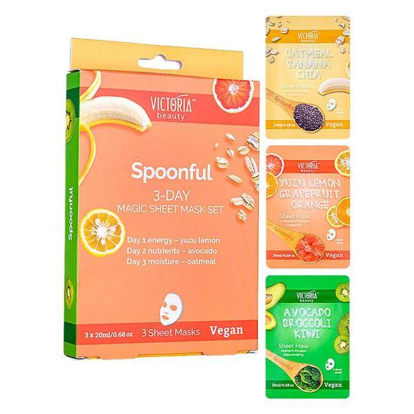 SHORT LIFE - Set Magic Trei Masti de Fata - 3-Day Magic Sheet Mask Set Victoria Beauty Camco, 3 buc