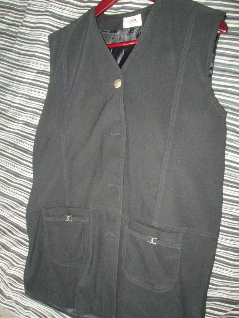 vesta neagra eleganta dame L