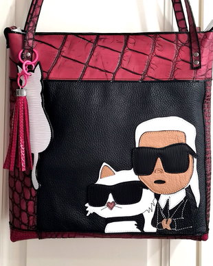 Geanta piele naturala*Tote bag*Love Cat