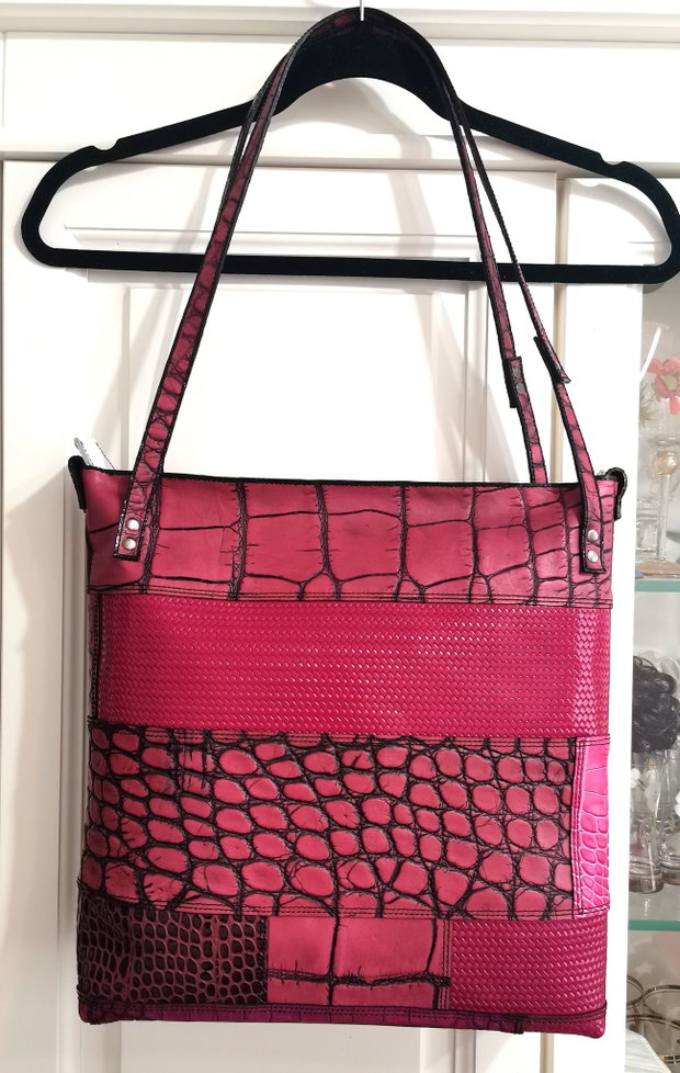 Geanta piele naturala*Tote bag*Love Cat