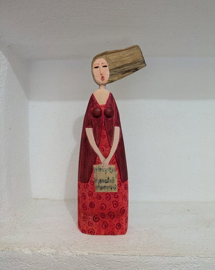 Soprana.Figurina din lemn.