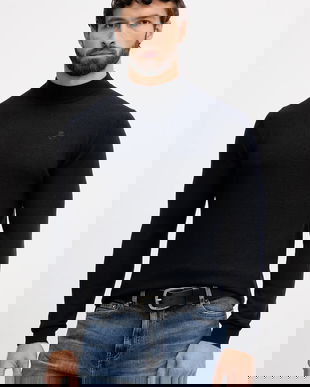 Karl Lagerfeld pulover de lână culoarea bleumarin, light, 554399.655002