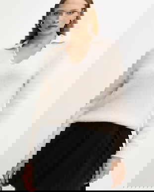 Morgan pulover din amestec de alpaca culoarea bej, light, MCLO