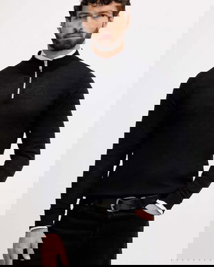 Lindbergh pulover de lână culoarea negru, light, 30.800055