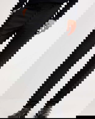 Karl Lagerfeld pantaloni culoarea negru, drept, 554037.255002