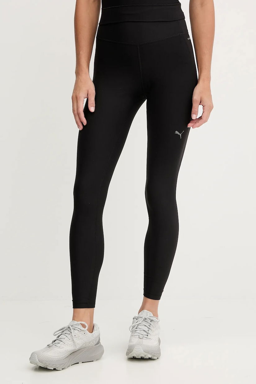 Puma leggins de antrenament culoarea negru, uni, 527452