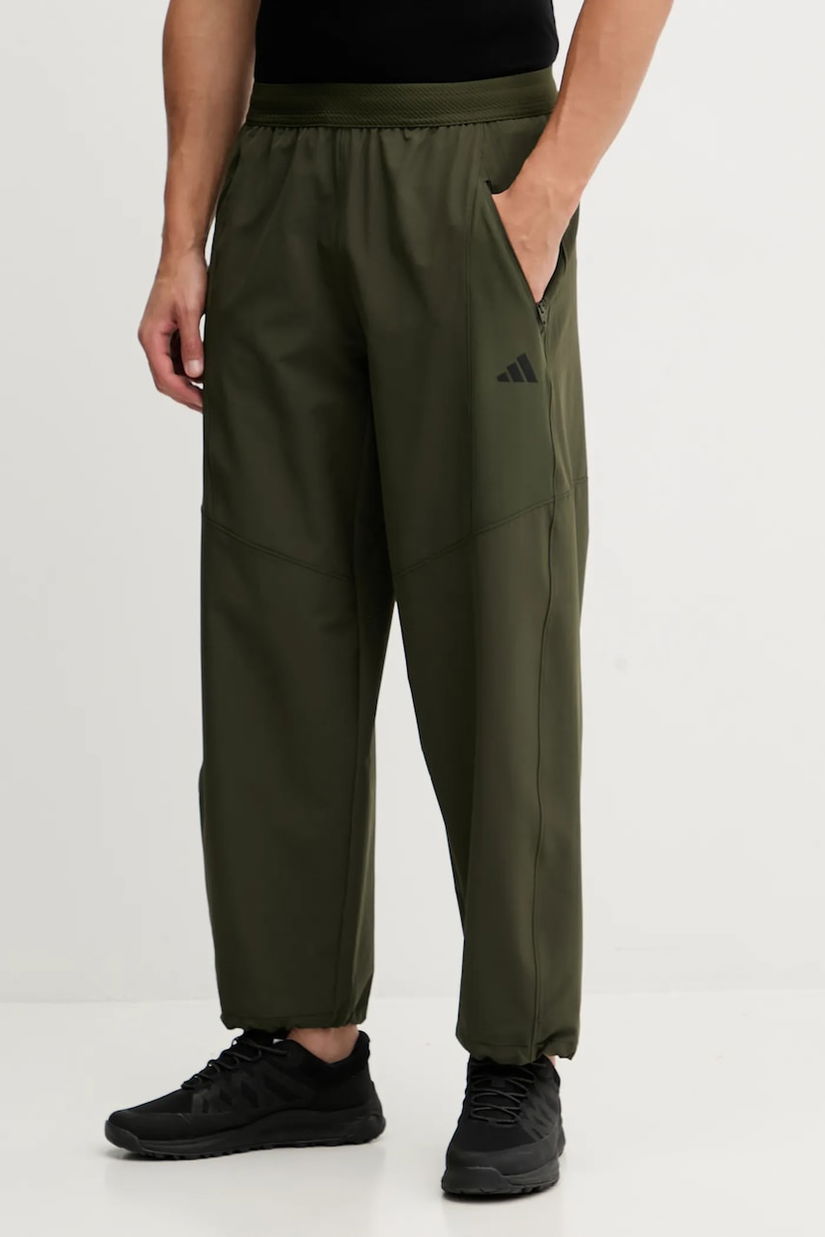 adidas Performance pantaloni de antrenament Power culoarea verde, uni, JV9659