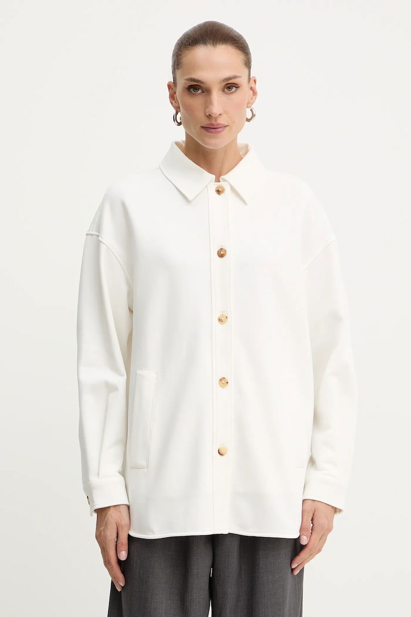 MM camasa COMMA culoarea alb, cu guler clasic, relaxed, 2526956018600