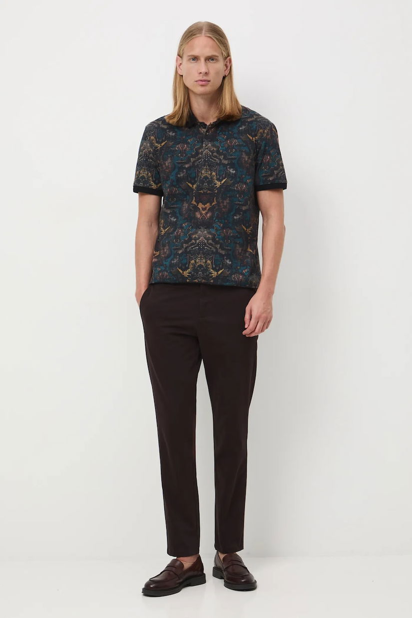 Medicine pantaloni culoarea maro, mulata